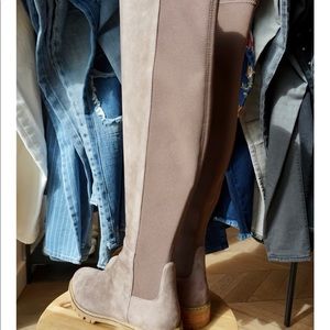 STUART WEITZMAN TAUPE SUEDE CITY BOOT